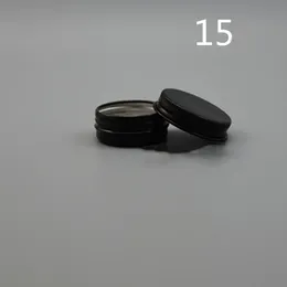 10g 15g 블랙 알루미늄 항아리 빈 작은 립 오일 화장품 아이 크림 병 보충 지퍼 여행 세트 로션 주석 용기