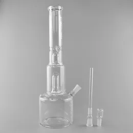 Hi Si Glass Oil Rig - 15.7 Inches with Double Bell Perc, Jr. Beaker Base, 14.5mm Female Joint
