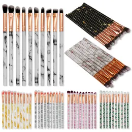 10Pcs/Set Marble Handle Makeup Brushes Set Professional Powder Eye Shadow Eyebrow Eyeliner Make Up Brush Kit Maquiagem 40 set