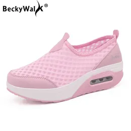 Летняя сетчатая повседневная кроссовки женская платформа обувь женщина, дышащая клетчатка на женских туфлях Zapatos de Mujer Size 35-41 WSH3280297