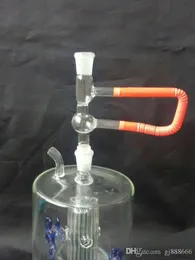 Gourd Ferrule Bongs Tillbehör, Glas Rökpipor Färgrik Mini Multi-Colors Handrör Bästa Sked Glas