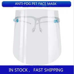 DHL US Stock Beschermende Volledige Gezichtsmasker Transparante Anti Vloeistoffen Face Shield Anti Stof / Mist Anti Splash Mond Gezicht Duidelijk Beschermend Masker