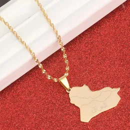 Stainless Steel Iraq Pendant Necklace Gold Color Jewelry Of Iraq Necklaces