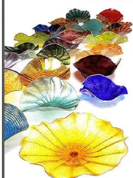 Italian Design Blown Glass PlatesHome Decor Blown Glass Wall Art Custom Made Plates Hand Blown Glass Hanging Wall Plates