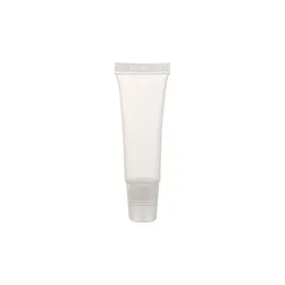 8ml CLEAR Plast Tom Refillable Soft Tubes Balm Lip Läppstift Glansflaska Kosmetiska behållare Makeup Box DHL