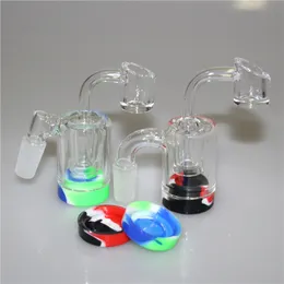 Hookah Glass Reclaim Catcher Handmake med 14mm Joint Quartz Banger Nail Silicone Container för Dab Rig Bong Bästa kvalitet