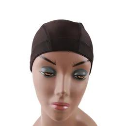 قبة الباروكة Cap Style Mesh Caps قابلة للشفاء لصنع شعر مستعار و Combs Black Beige الحجم المجاني المرن