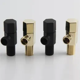 Vinkelventil 304 Rostfritt stål 1/2 "Man x 1/2" Man Badrum Bidéventil Badrum Tillbehör Svart Guld Finish