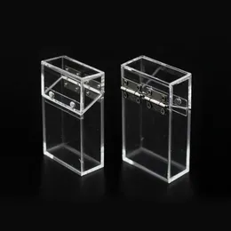 Nova Transparente cigarreira acrílico cristal caixa de armazenamento portátil escudo protetor Innovative Titular Projeto Preroll Tabagismo