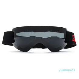 Wholesale-H Frameless Ski Snowboard Goggles Anti Fog UV Protection With Adjustable Elastic Head Band Motorcycle Glasses Road Racing