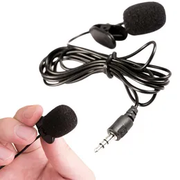 Marsnaska Mini microfono auricolare portatile da 3,5 mm Microfono con clip lavalier per conferenze Insegnamento Conferenza Guida Studio Mic