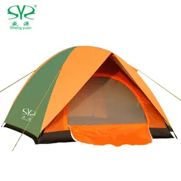 Folding Camping Tent Double Layers Outdoor Fishing Tourist Tent Ultralight 1-2/3-4 Person Beach Tent Anti-UV Sun Shade