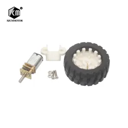 10pcs N20 Mini Motor Engrenado com Roda Kit Para Robot DIY