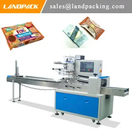 Automatisk bricka Biscuit Packing Machine Wafer Biscuit Pillow Type Packing Machine Pris