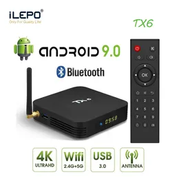 Android 9.0 TV Kutusu 4GB 32GB TX6 Allwinner H6 Dört çekirdekli Wifi BT5.0 Medya Oynatıcı 2GB 16GB