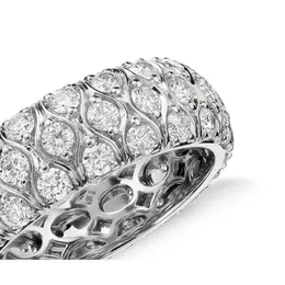 Choucong Mysterious Promise Ring 925 Sterling Silver Diamond Engagement Bröllop Band Ringar för Kvinnor Män Smycken Gåva