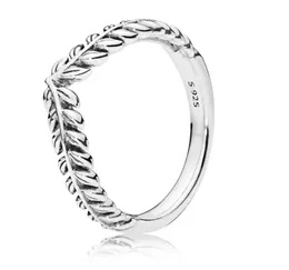 Ziarno Ring Ring Set Oryginalne pudełko na Pan-Dora 925 Sterling Silver Women Girls Wedding Para Pierścienie W175
