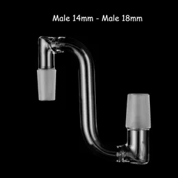 Glas-Drop-Down-Adapter, männlich, weiblich, 14 mm, 18 mm, geeignet für Glas-Wasserbongs, Dab-Rigs