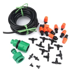 5m 10m Micro Spray Irrigation System 4/7mm Hose DIY Adjustable Sprinkler Outdoor Plant Greenhouse Garden Automatic Watering Kits
