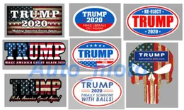 HOT 8 tipi Trump 2020 Auto adesivi riflettenti America Presidente General Election Vehicle Paster Trump decalcomania Decorazione paraurti Adesivi murali