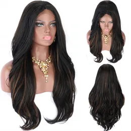 Brasiliansk Virgin Human Hair Lace Front Wig Loose Wave Highlight Color 1BT30 Ombre Full Lace Pärlor Pre Plucked Naturlig hårlinje för kvinnor