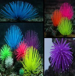 Aquarium Silicone Simulation Artificial Fish Tank Fake Coral Plant Underwater Aquatic Sea Anemone Ornament Decoration Accessory GB226A