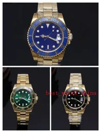 3 style moda szlachetny zegarek 116610 116718 116719 Wysokiej jakości 18K złotej skrzynki 40mm Sapphire szkło Automatyczny ruch Bezpłatny Opłata pocztowa