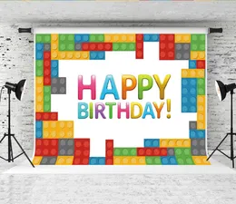 Dream 7x5ft Colorful Puzzle Square Photography Background Game Theme Birthday Photo Backdrop for Children Party Shoot Studio Prop