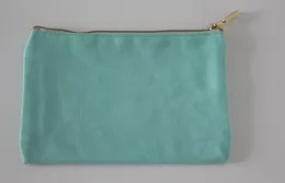 10pcs 16oz cotton canvas cosmetic bag with gold metal zip blank cotton canvas makeup bag size=22*15cm