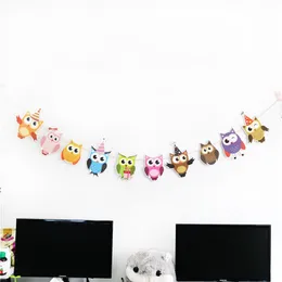 Wszystkiego najlepszego z okazji urodzin Garland Anmial Hanging Flag Cartoon Baby Shower Boy Boy Dekoracja przyjęcia urodzinowa