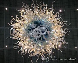 100 % mundgeblasenes Borosilikat, individuell gestaltet, einzigartiges Design, LED-Leuchten, Heimdekorationsstil, Murano-Kristall-Kronleuchter-Beleuchtung aus mundgeblasenem Glas