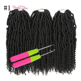 Bomba Twist Pre Skręcona Twist Bomb Crochet Włosy Moda Syntetyczny Ombre Crochet Braids Pre zapętlone Fluffy Spring Common Tharding Włosy luzem