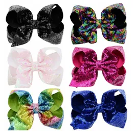 DHL free 8inch 20 design Girls jojo Bow paillette bubble flower hairpins Barrettes children Bow hair accessories princess Bow Hair Clip