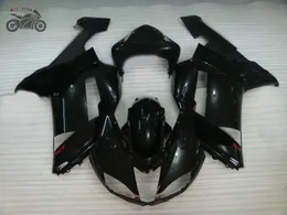 Högkvalitativa Kinesiska Fairing Kits för Kawasaki Ninja 2007 2008 ZX6R 07 08 ZX-6R ZX 636 Svart ABS plastfeudningar Motorcykeldelar