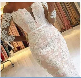 Sexy Women Cocktail Dresses Off Shoulder White Lace Appliques Beaded Prom Dresses Party Dress Plus Size Knee Length Homecoming Gowns