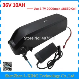 500W 36 V Hailong Batteri 36V 10AH litiumbatteri 36 Volt E-cykelbatteri med USB-port 15A BMS 42V 2A Laddare Free Tullavgift