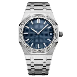 Herrens högsta kvalitet Diamond Watch Automatisk mekanisk rörelse Titta på alla rostfritt stål Swimming Super Bright Sapphire Glass Watch U1