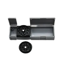 Mais novo design mini 30mm moedor de tabaco de plástico com caixa de Pílula barato moedor com caixa de armazenamento pode segurar papel de rolamento