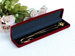 Hot Sale Wholesale 6pc/lot 22*5*2.8cm Dark Red Jewelry Bracelet Display Velvet Jewelry Necklace Packaging Gift Box