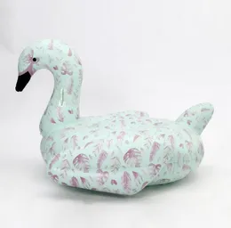 Nowy Design Cartoon Print Nadmuchiwane Swan Flamingo Materac Pływy Dla Dzieci Dorosłych Plaża Pływać Basen Zabawki Gorąca Sprzedaż Pływający Party Party Pierścień