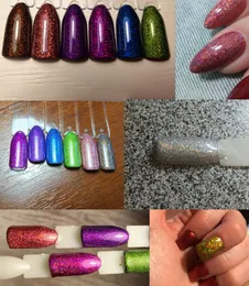 26 färger Bolografiska glitterpulver som skiner socker nagel glitter bot försäljning damm krom pulver för nagelkonstdekorationer 10g/pack B