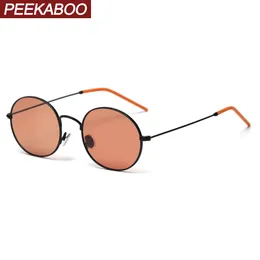 small oval sunglasses women polarized uv400 metal frame round sun glasses for men 2023 red orange blue summer style