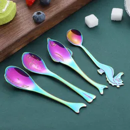 Magic Color Coffee Mixing Spoons Puffer Fishes Whales Dolphins Spoon Originality Marine Animal Dinnerware With Different Colors 4 5xc2 J1