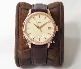 Luxury Rose Gold 39mm Mens Automatic ZF Factory 5227 Watch ETA Miyota 9015 Cal.324 SC Movement Watches Men Calatrava Leather Wristwatches