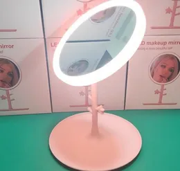 Specchi compatti ricaricabili tramite USB Specchio per trucco a LED Base staccabile Strumenti di trucco regolabili in 3 modalità