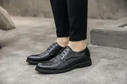Genuine Leather Shoes Men Dress Snakeskin Pattern Flat Business Casual Shoes Loafers Male Formal Wedding Zapatillas Hombre New23493846