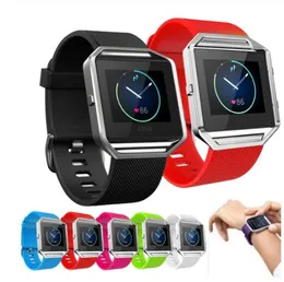 Silicone Watchband Högkvalitativ ersättningsarmband Silikonband för Fitbit Blaze Smart Watch Armband 11 Färg