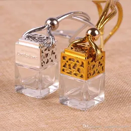 6ML Car Perfume Empty Bottle Pendant Essential Oil Aromatherapy Perfume Square Air Freshener Sling Rope Pendant Diffusion Bottle BH1907 CY