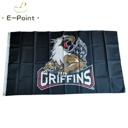AHL Grand Rapids Griffins Flagga 3*5 fot (90cm*150cm) Polyester Bannerdekoration flygande hem trädgård Festliga presenter