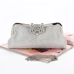 gränsöverskridande diamantinlaid middagspåse ren handgjorda diamantkväll väska kronhuvud handväska kvinna plats